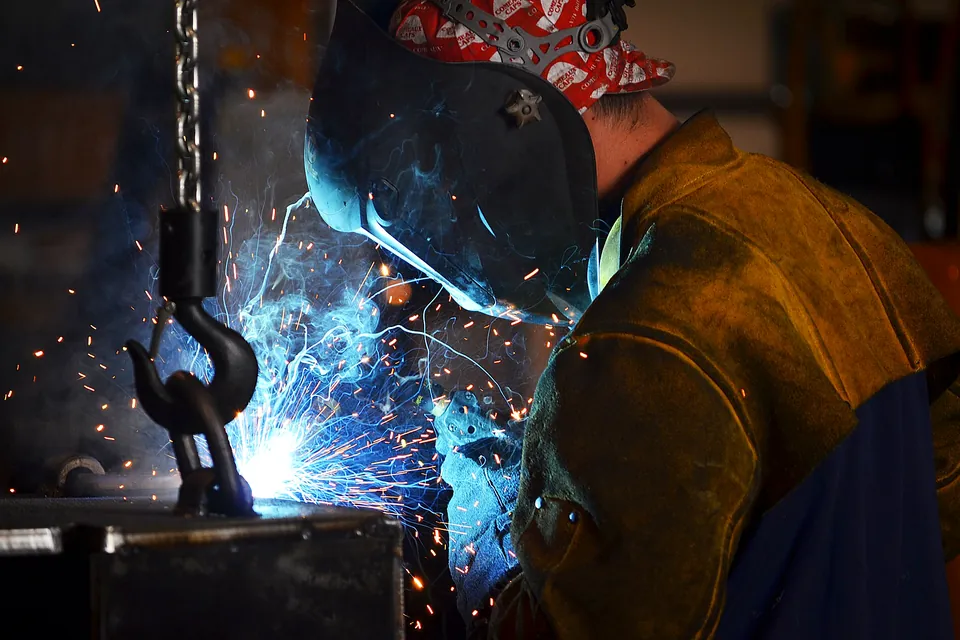 Welding a truck part